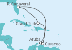 Itinerário do Cruzeiro  Aruba, Curaçao, Bahamas - Carnival Cruise Line