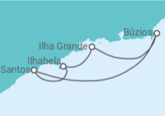 Itinerário do Cruzeiro  Natal pelo Brasil 2023 - MSC Cruzeiros