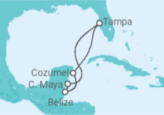 Itinerário do Cruzeiro  México, Belize - Carnival Cruise Line