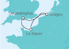 Itinerário do Cruzeiro  Bélgica, França - Cunard