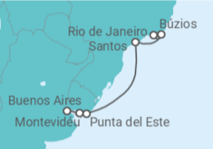 Itinerário do Cruzeiro  De Buenos Aires ao Rio de Janeiro - Celebrity Cruises