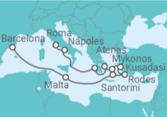 Itinerário do Cruzeiro  Itália, Grécia, Turquia, Malta - Celebrity Cruises