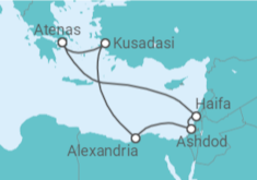 Itinerário do Cruzeiro   Egito, Turquia, Grécia - Celebrity Cruises