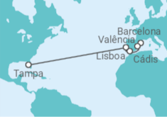 Itinerário do Cruzeiro  Espanha, Portugal - Celebrity Cruises