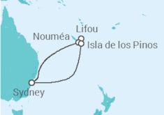 Itinerário do Cruzeiro  Nova Caledônia - Carnival Cruise Line