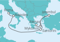 Itinerário do Cruzeiro  Itália, Grécia, Turquia - Princess Cruises