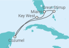 Itinerário do Cruzeiro  Estados Unidos, México - NCL Norwegian Cruise Line