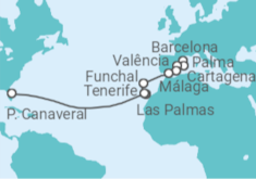 Itinerário do Cruzeiro  Espanha, Portugal - Royal Caribbean