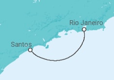 Itinerário do Cruzeiro  De Santos ao Rio de Janeiro - MSC Cruzeiros
