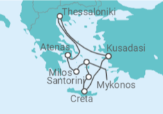 Itinerário do Cruzeiro  Turquia, Grécia - Celestyal Cruises