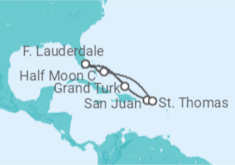 Itinerário do Cruzeiro  Bahamas, Porto Rico, Ilhas Virgens Americanas - Holland America Line