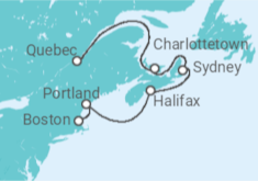 Itinerário do Cruzeiro  Canadá - Holland America Line