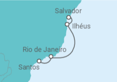 Itinerário do Cruzeiro  De Santos a Salvador - Costa Cruzeiros