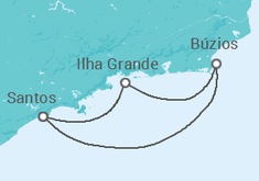 Itinerário do Cruzeiro  Búzios, Ilha Grande - MSC Cruzeiros