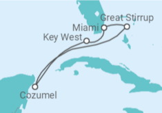 Itinerário do Cruzeiro  Estados Unidos, México - NCL Norwegian Cruise Line