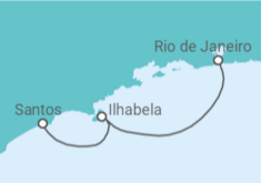 Itinerário do Cruzeiro  De Santos ao Rio de Janeiro - MSC Cruzeiros