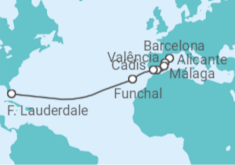 Itinerário do Cruzeiro  Espanha, Portugal - Holland America Line