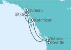 Itinerário do Cruzeiro  Alasca - Holland America Line