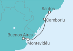 Itinerário do Cruzeiro  De Santos a Buenos Aires - Costa Cruzeiros