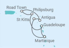 Itinerário do Cruzeiro  Sint Maarten, Ilhas Virgens Britânicas, Antígua E Barbuda, Martinica - MSC Cruzeiros
