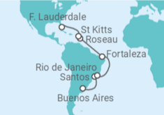 Itinerário do Cruzeiro  De Buenos Aires a Fort Lauderdale (EUA) - Princess Cruises
