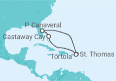 Itinerário do Cruzeiro  Ilhas Virgens Americanas - Disney Cruise Line