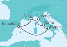 Itinerário do Cruzeiro  Itália, França - Disney Cruise Line