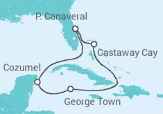 Itinerário do Cruzeiro  Estados Unidos - Disney Cruise Line