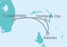 Itinerário do Cruzeiro  Ano Novo nas Bahamas - Disney Cruise Line