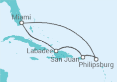 Itinerário do Cruzeiro  Sint Maarten, Porto Rico - Royal Caribbean