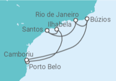 Itinerário do Cruzeiro  Natal pela Costa Brasileira - Costa Cruzeiros