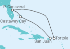 Itinerário do Cruzeiro  Antilhas, Porto Rico e Bahamas - Disney Cruise Line