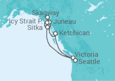 Itinerário do Cruzeiro  Alasca - Oceania Cruises