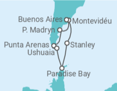 Itinerário do Cruzeiro  Antártica - NCL Norwegian Cruise Line
