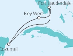 Itinerário do Cruzeiro  Estados Unidos, México - Celebrity Cruises