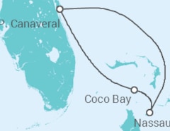 Itinerário do Cruzeiro  Bahamas - Royal Caribbean