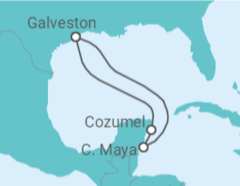 Itinerário do Cruzeiro  México - Royal Caribbean
