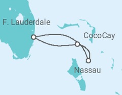 Itinerário do Cruzeiro  Bahamas - Royal Caribbean