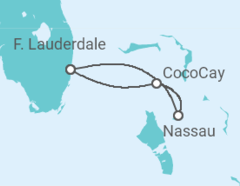 Itinerário do Cruzeiro  Bahamas - Royal Caribbean