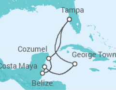 Itinerário do Cruzeiro  México, Belize, Ilhas Cayman - Royal Caribbean
