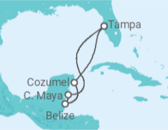Itinerário do Cruzeiro  México, Belize - Royal Caribbean