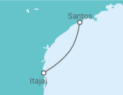 Itinerário do Cruzeiro  Brasil - Costa Cruzeiros