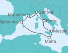 Itinerário do Cruzeiro  Malta, Espanha, França, Itália - MSC Cruceros