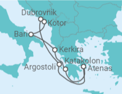Itinerário do Cruzeiro  Grécia, Croácia, Montenegro, Itália - Celestyal Cruises
