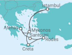 Itinerário do Cruzeiro  Turquia, Grécia - Costa Cruzeiros