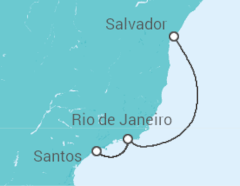 Itinerário do Cruzeiro  Brasil - Costa Cruceros