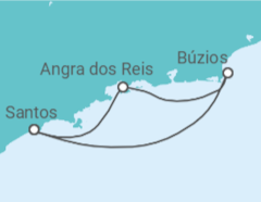 Itinerário do Cruzeiro  Brasil - MSC Cruzeiros