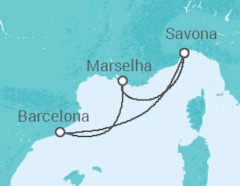 Itinerário do Cruzeiro  Espanha, França - Costa Cruceros