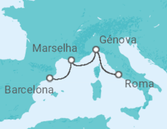 Itinerário do Cruzeiro  França, Itália - MSC Cruceros