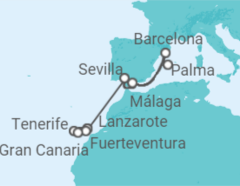Itinerário do Cruzeiro  Ilhas Canárias (Espanha) - Costa Cruzeiros